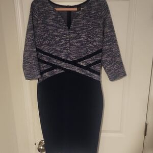 Elegant Black and Blue Women's Dress